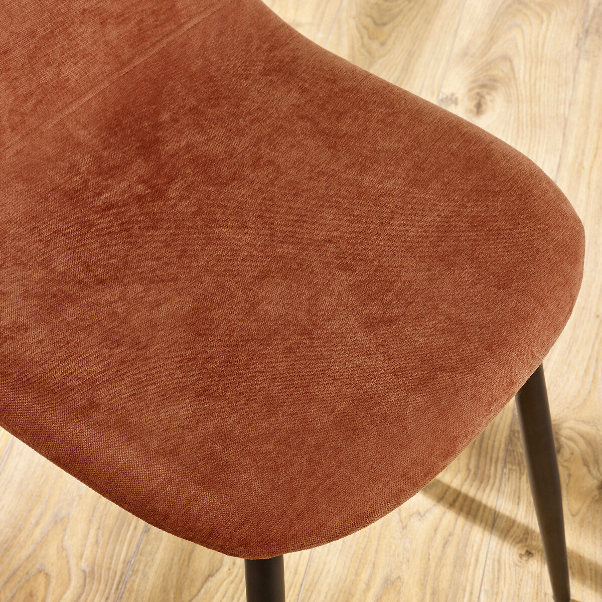 Set of 4 Lucia Chenille Upholstered Dining Chairs terracotta, SO'HOME