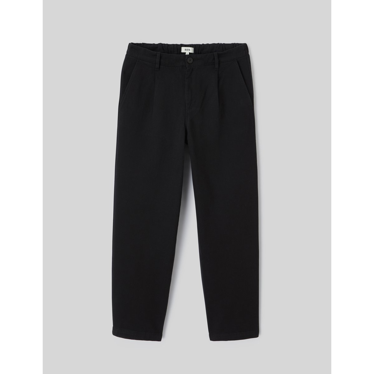 Pantalon droit à pinces noir, BZB