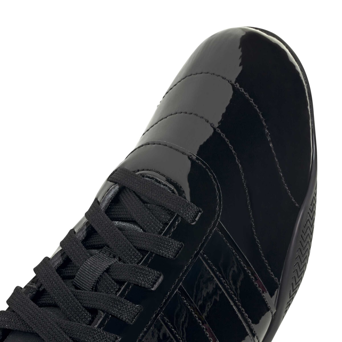 Kids Grand Court Lo Girls Trainers black patent, ADIDAS SPORTSWEAR