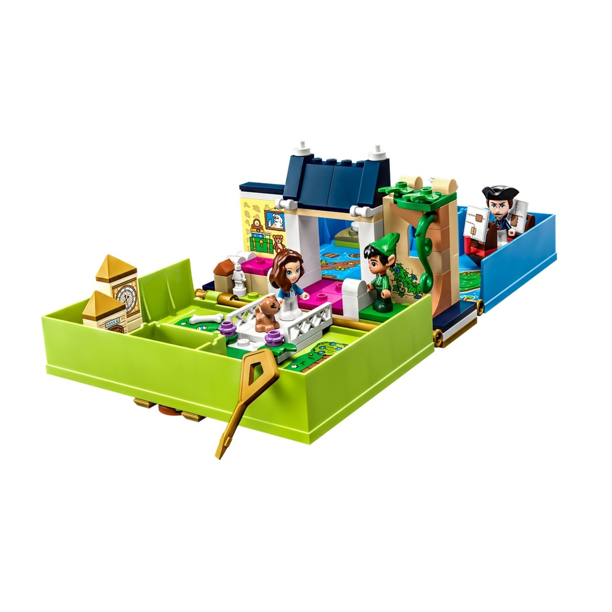 Disney Les aventures de Peter Pan et Wendy dans un livre de contes multicolore, LEGO