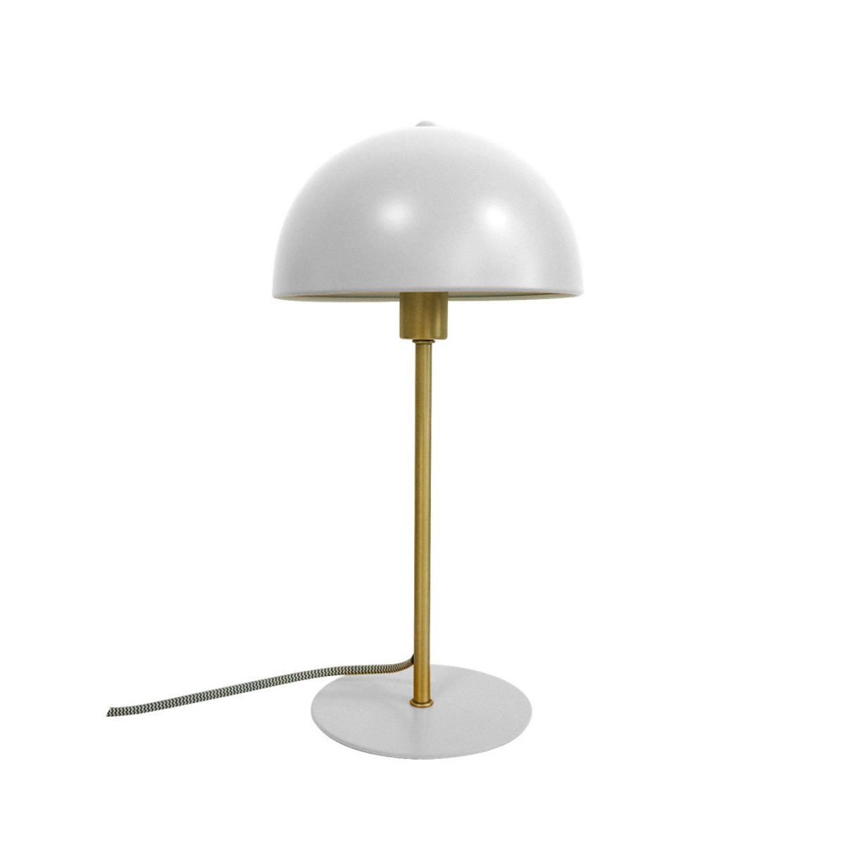 Lampe à poser design champignon en métal BONNET blanc, PRESENT TIME