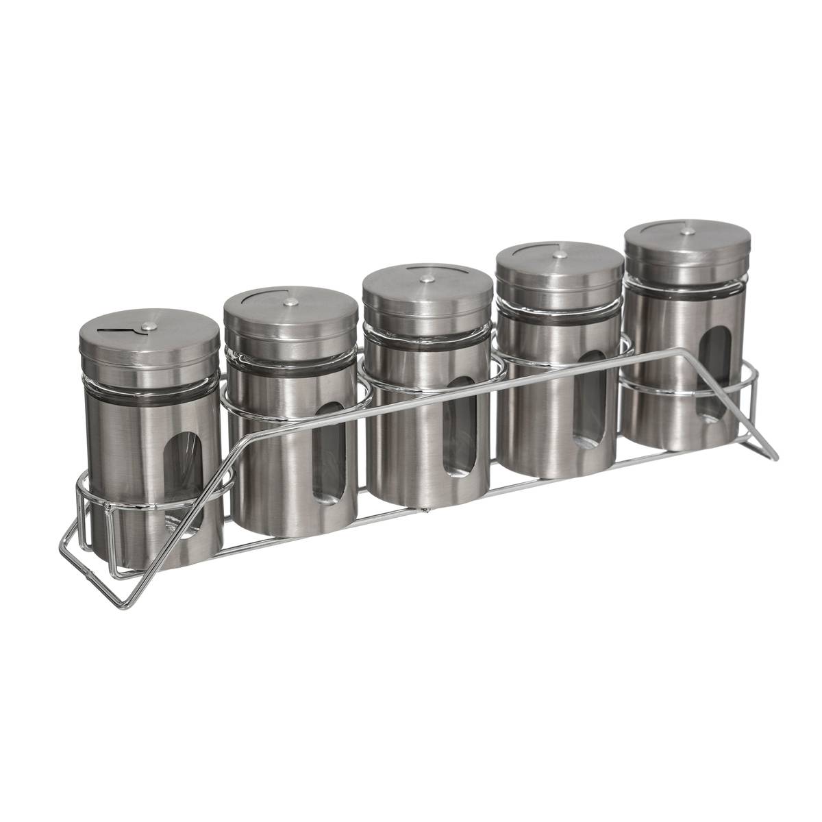 Support 5 pots à épices argent, 5FIVE SIMPLY SMART