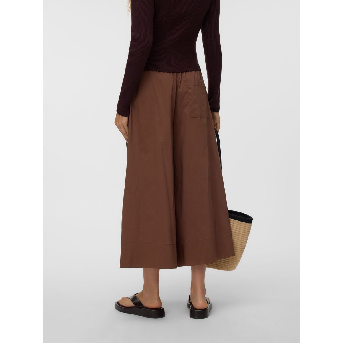 Pantalon À Jambe Large marron - cocoa brown, VERO MODA