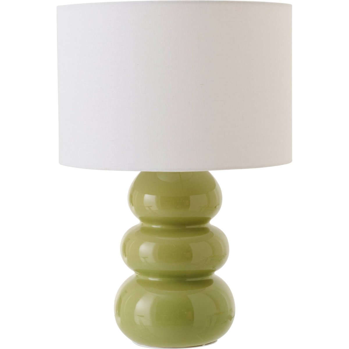 Lampe de table en céramique fait main vert et blanc, RECOLLECTION