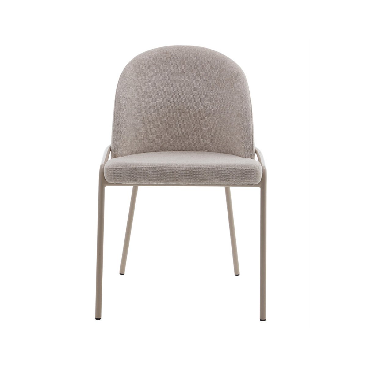 Lot de 4 chaises en tissu, IMELDA beige, BEST MOBILIER