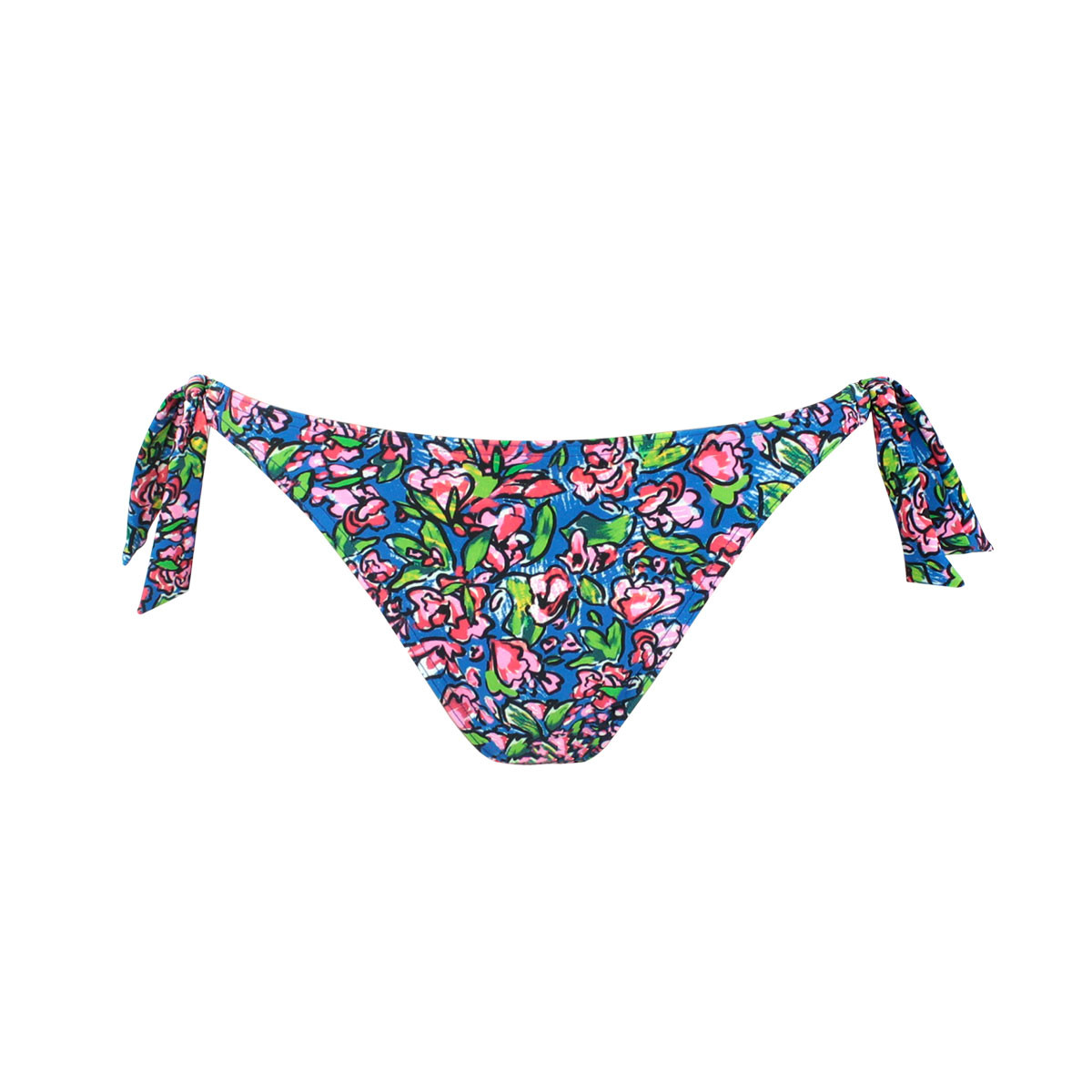 Bas de maillot coupe brésilienne FLORENZA bleu, LAURA BY JANINE ROBIN