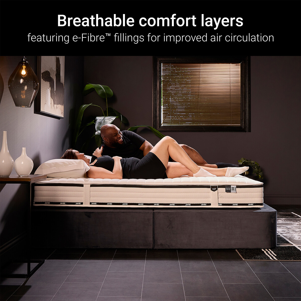 Jay-Be® Flex Ultra-Firm Sprung Mattress white/black, JAY-BE