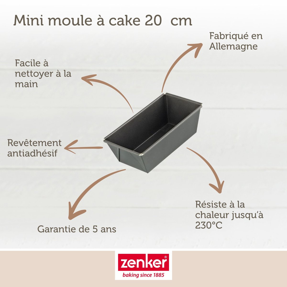 Set de 4 ustensiles de pâtisserie moule à gâteaux SPÉCIAL MINI noir, ZENKER
