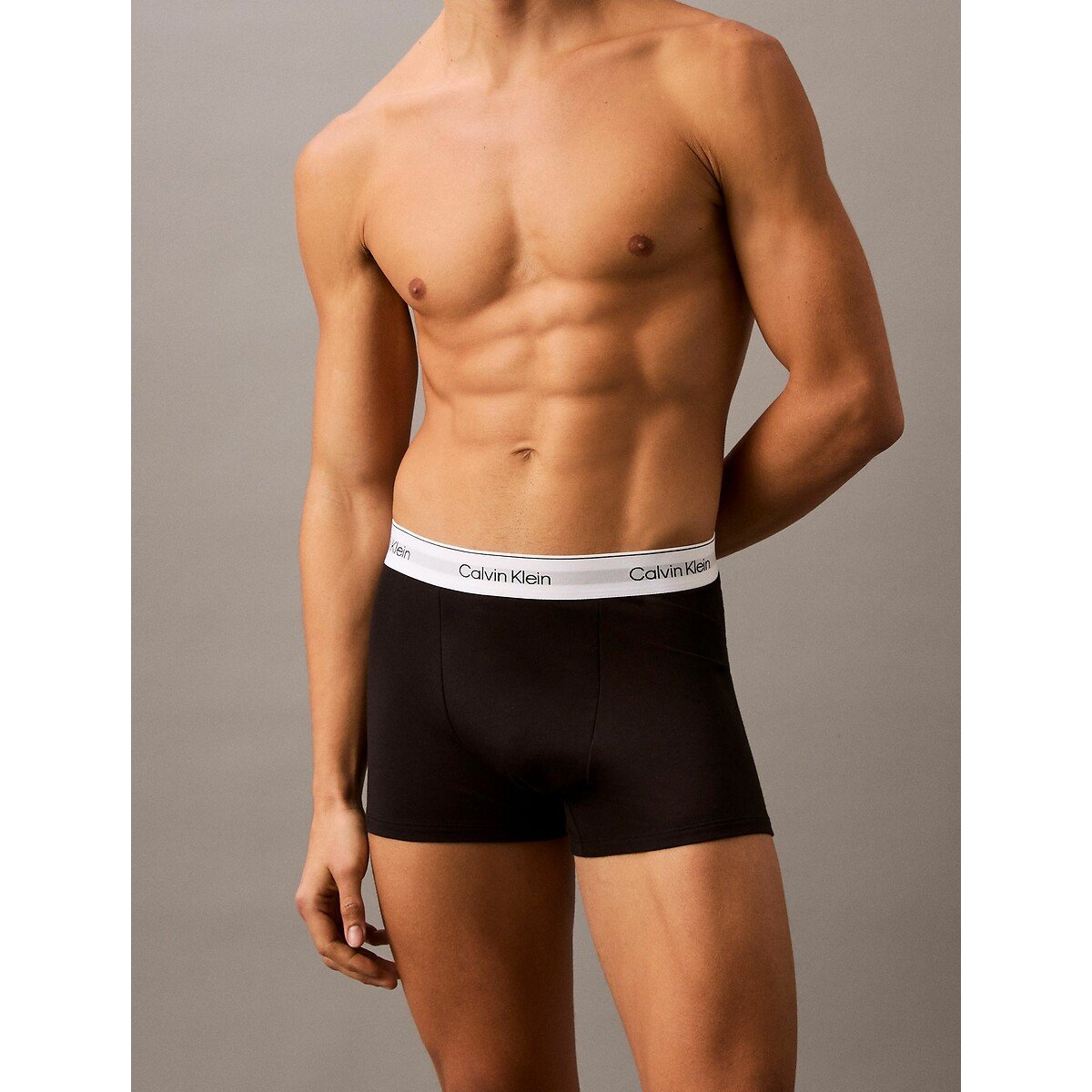 Confezione da 3 boxer morbidi con pinces - Icon Cotone Stretch nero + nero + nero, CALVIN KLEIN UNDERWEAR