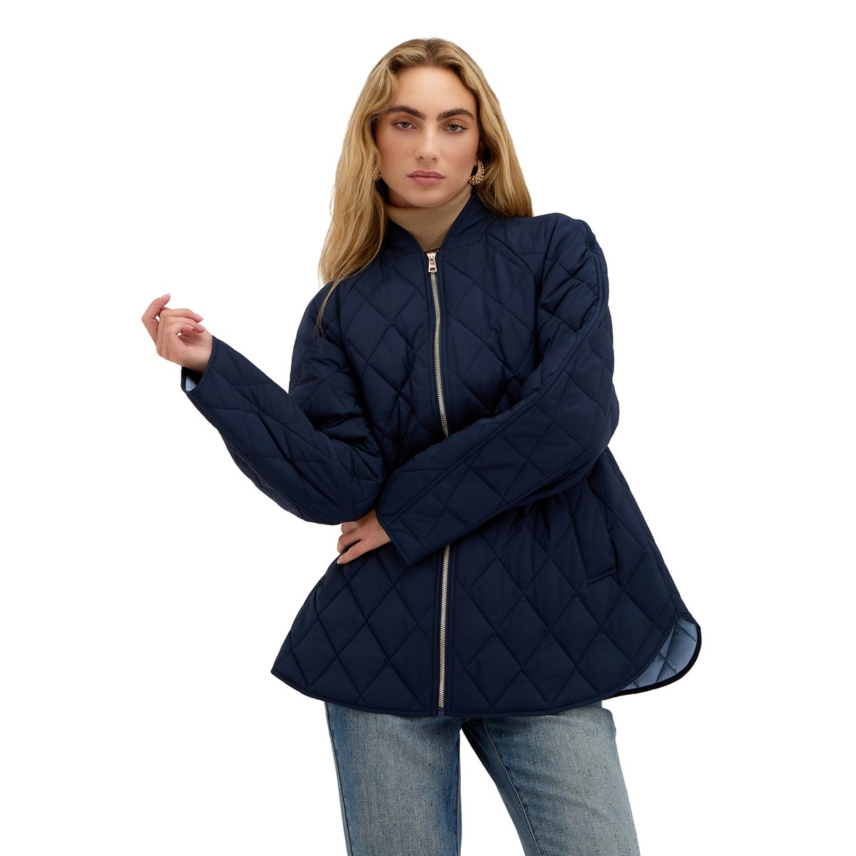 Doudoune légère avec doublure contrastante bleu, MOTIVI
