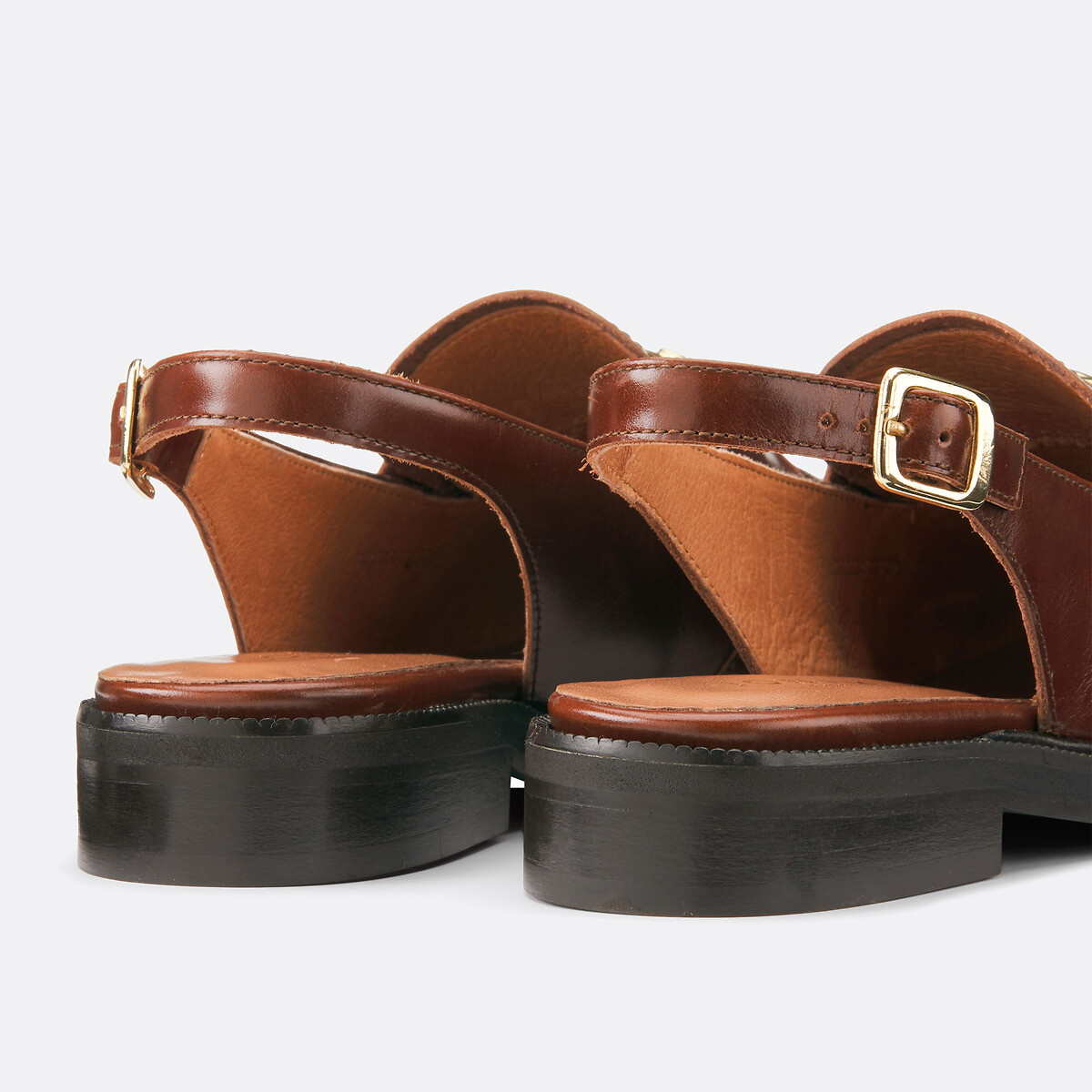 Slingback loafers in leer, Delphy cognac , JONAK