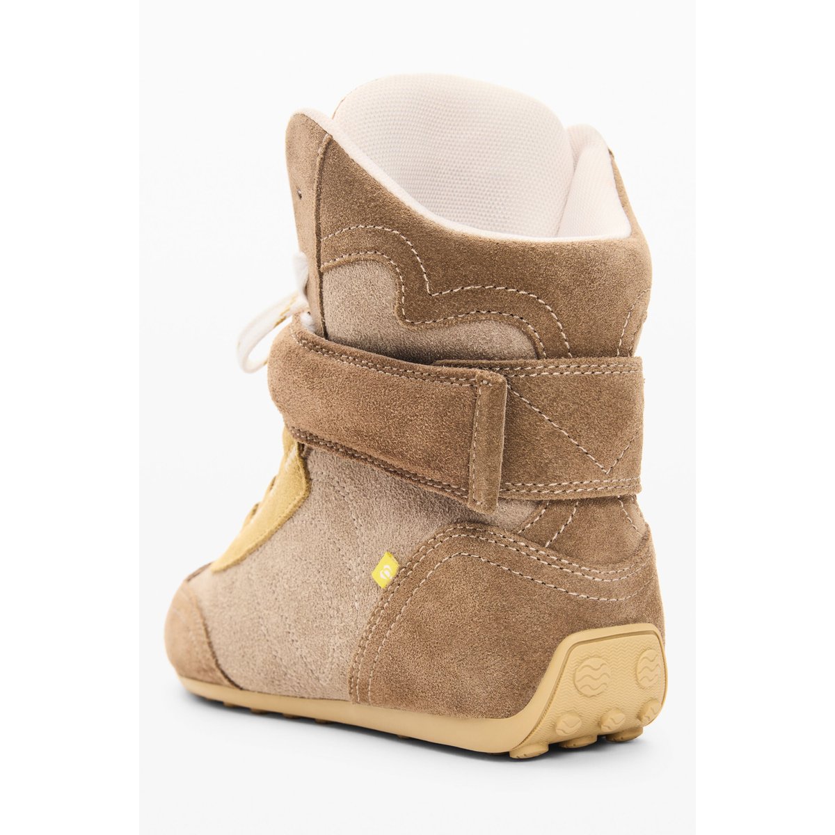 Baskets montantes 100 % cuir vert, DESIGUAL