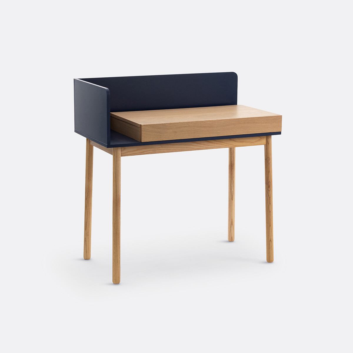 Bureau 1 tiroir, en plaqué chêne, GRAPHY chêne, LA REDOUTE INTERIEURS
