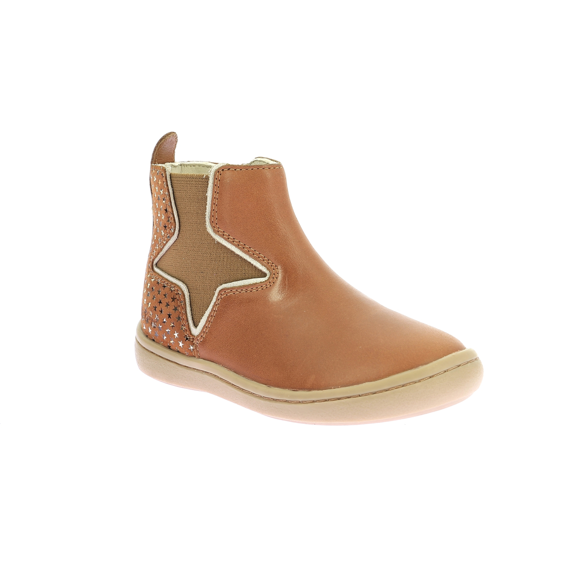 Bottines Chelsea en cuir Kick Popstar camel, KICKERS