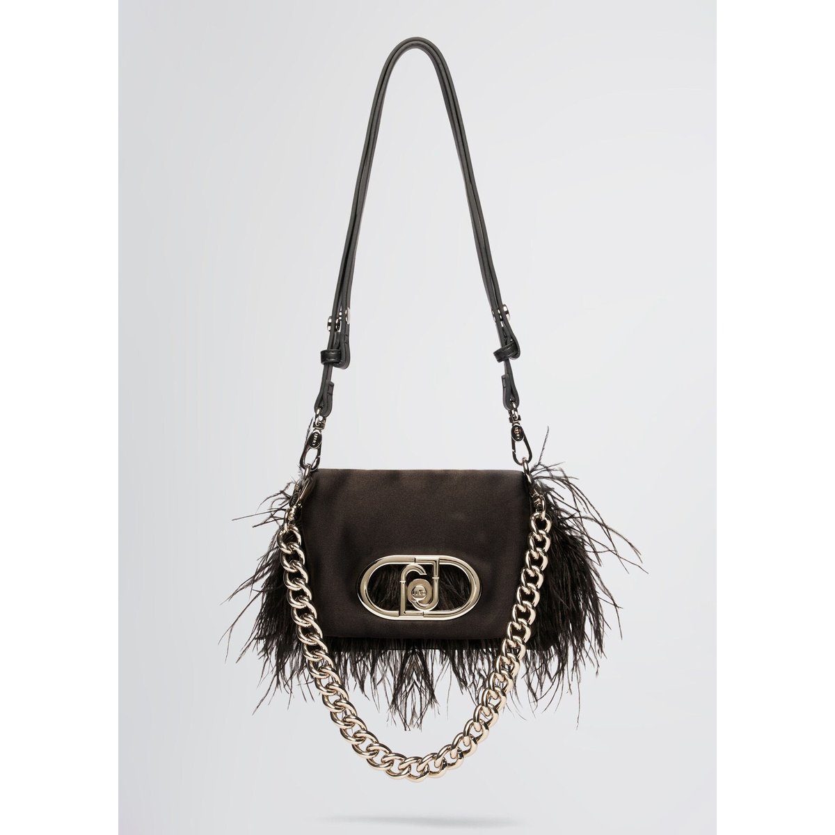 Sac petit format LaPuffy avec plumes noir, LIU JO