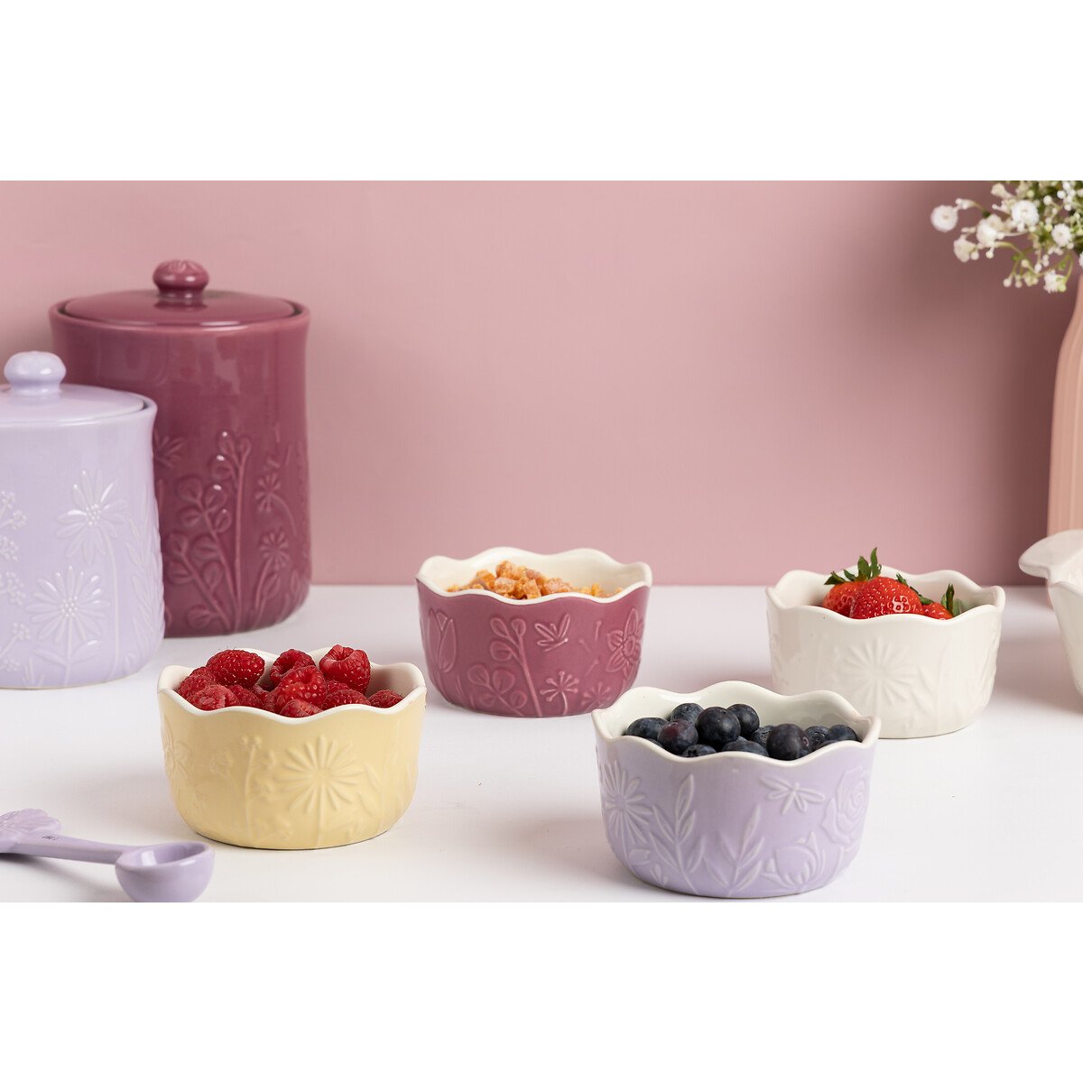 Set of 4 In The Meadow Ramekins cream, MASON CASH