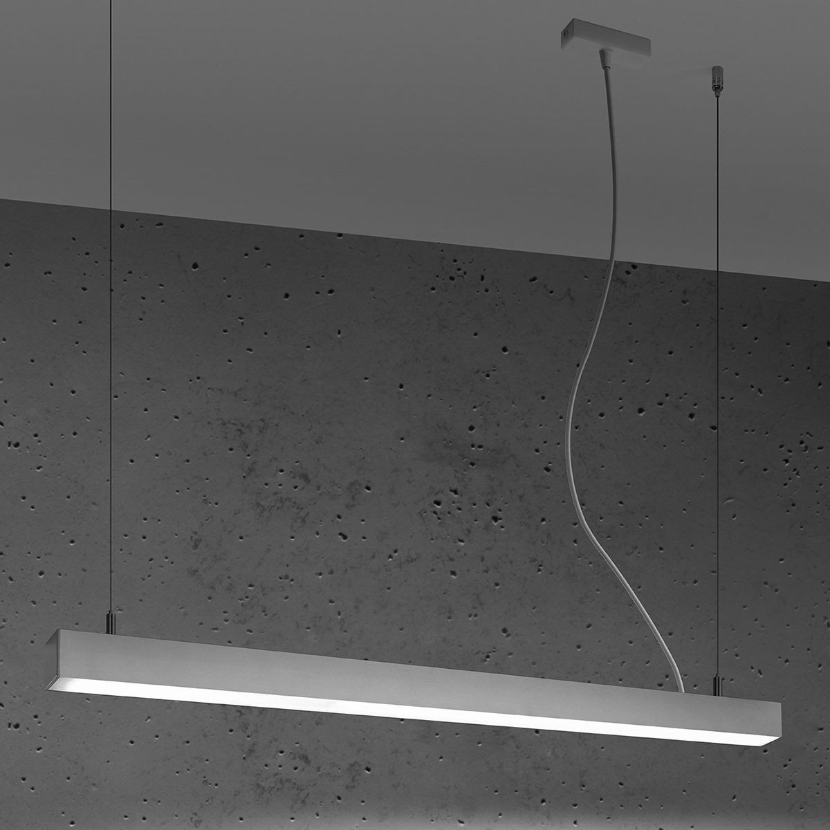 Suspension Aluminium Blanc LED 1 Pinne blanc, EDEN