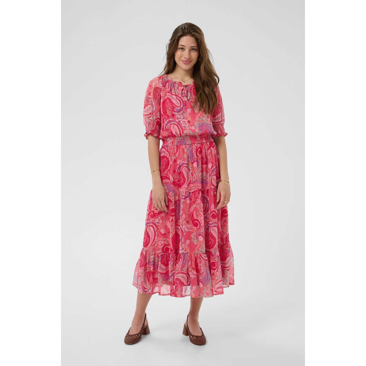 Robe rose cachemire, CREAM