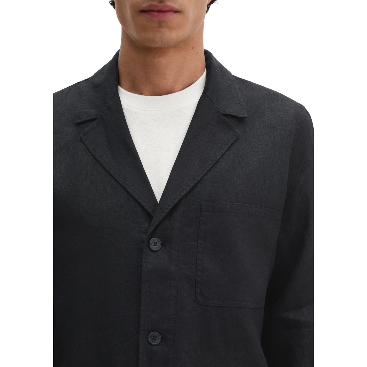 Survêtement style veste en pur lin noir, MARC O'POLO