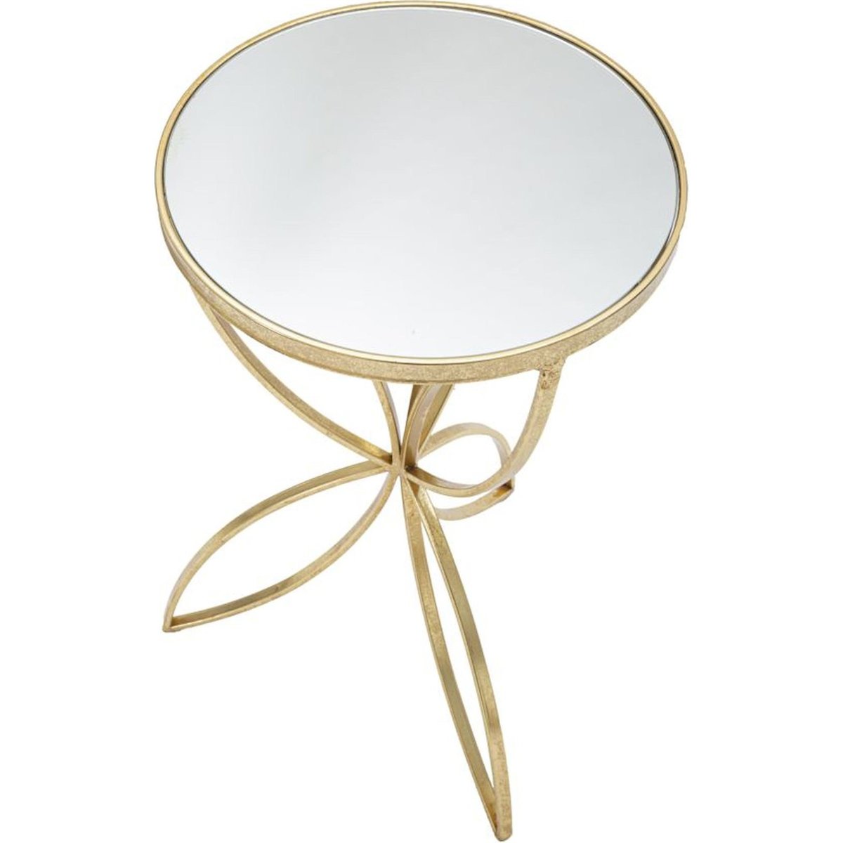 Support plante papillon plateau miroir en fer GLAM doré et argenté, RECOLLECTION