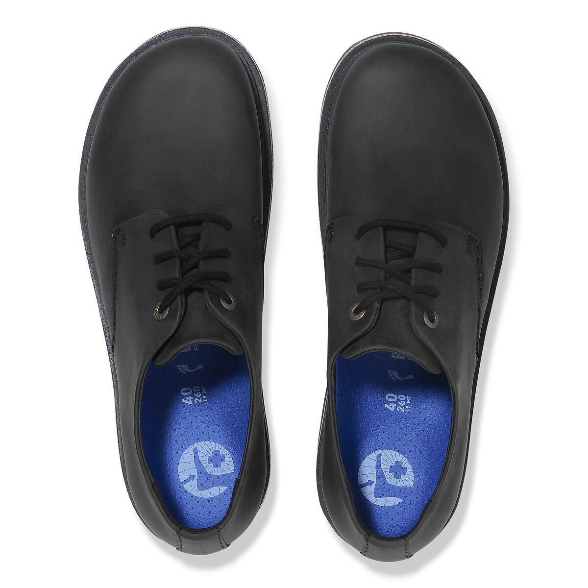 Derbies en cuir Highwood Lace Low noir, BIRKENSTOCK