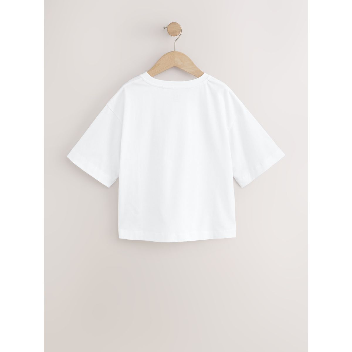 T-shirt droit oversize à sequins fleur blanche, NEXT