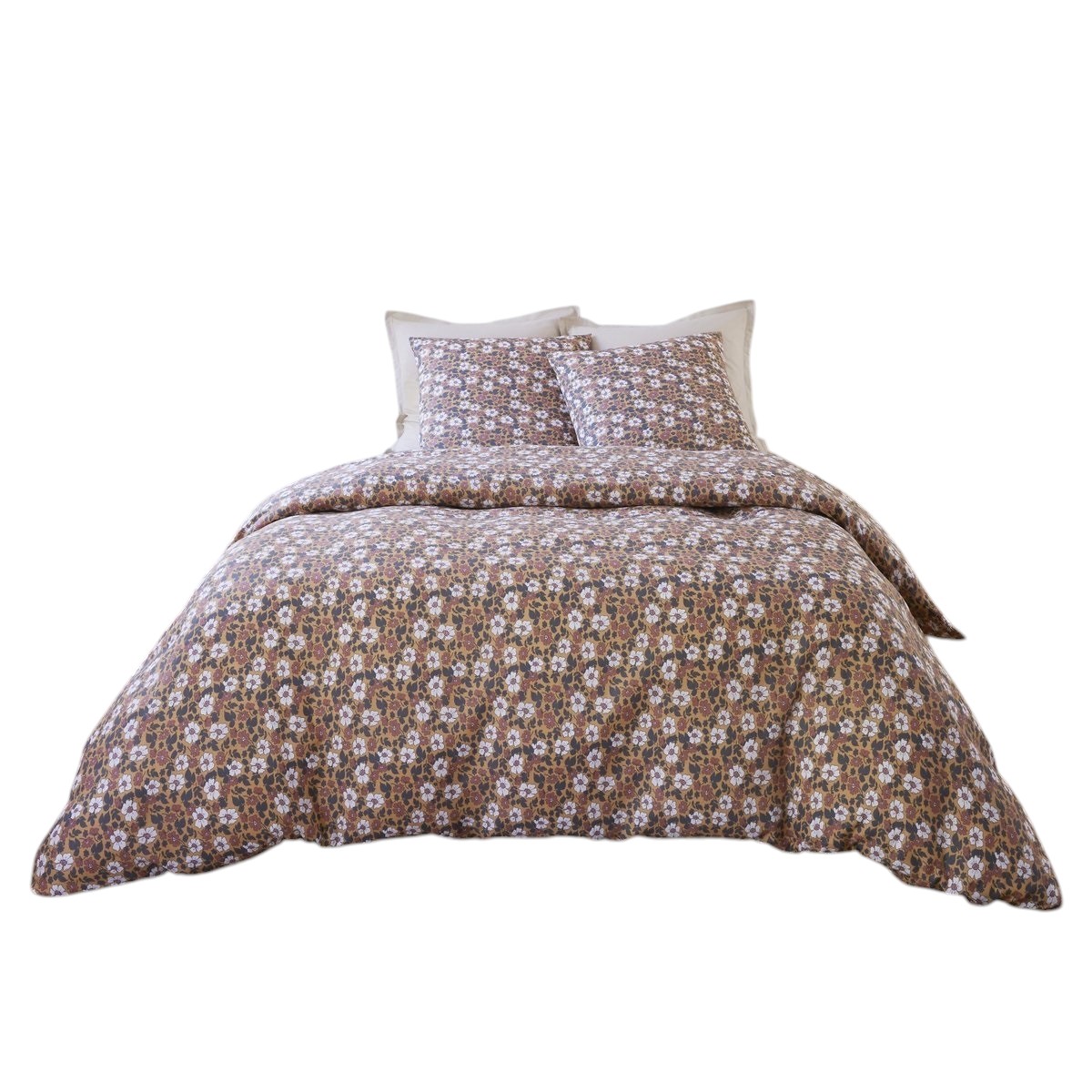 Parure de lit gaze de coton Verone camel, EDEN