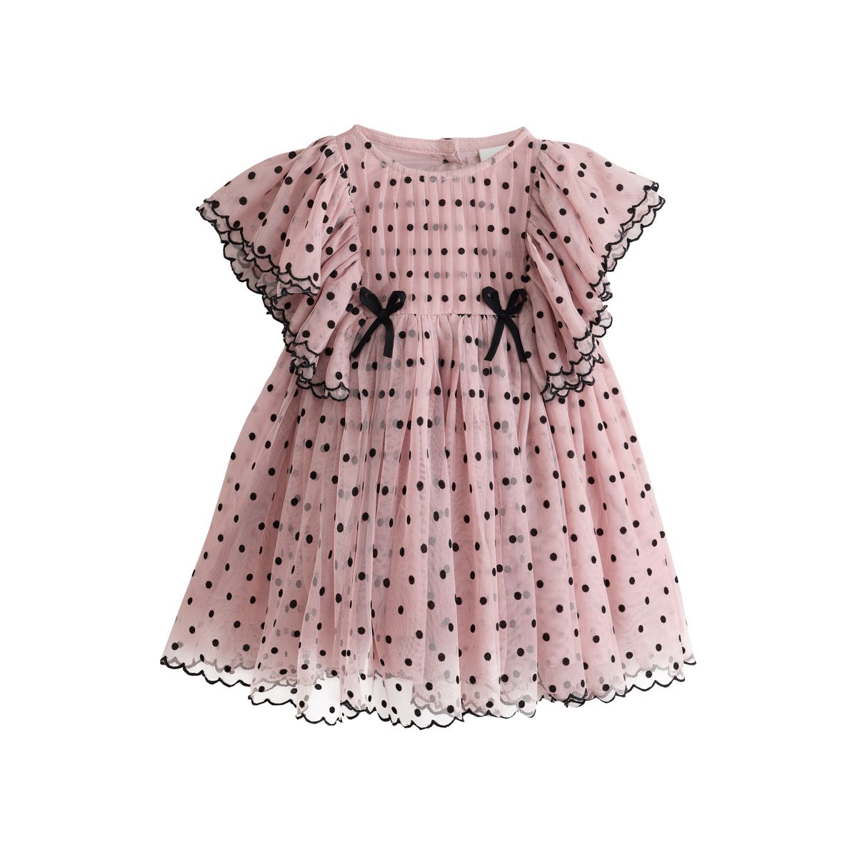 Robe grandes occasions avec manches à volants tache rose pastel, NEXT