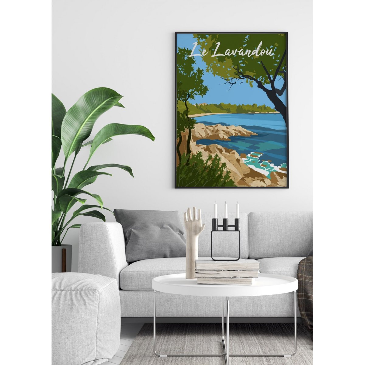 Affiche ville Le Lavandou blanc, L'AFFICHERIE
