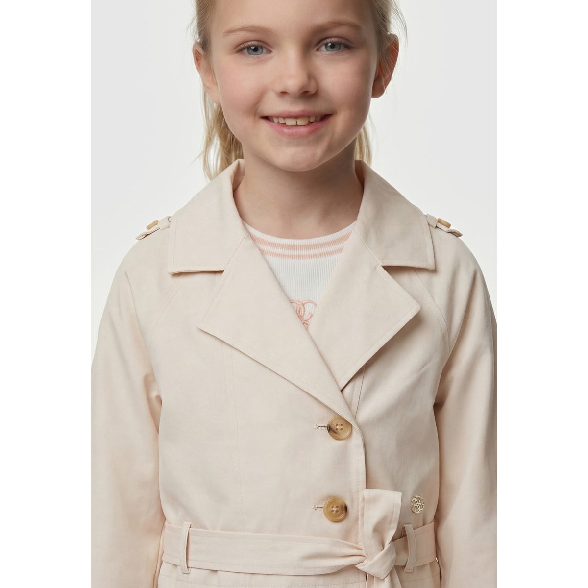 Trench Crop En Toile crème, GUESS KIDS