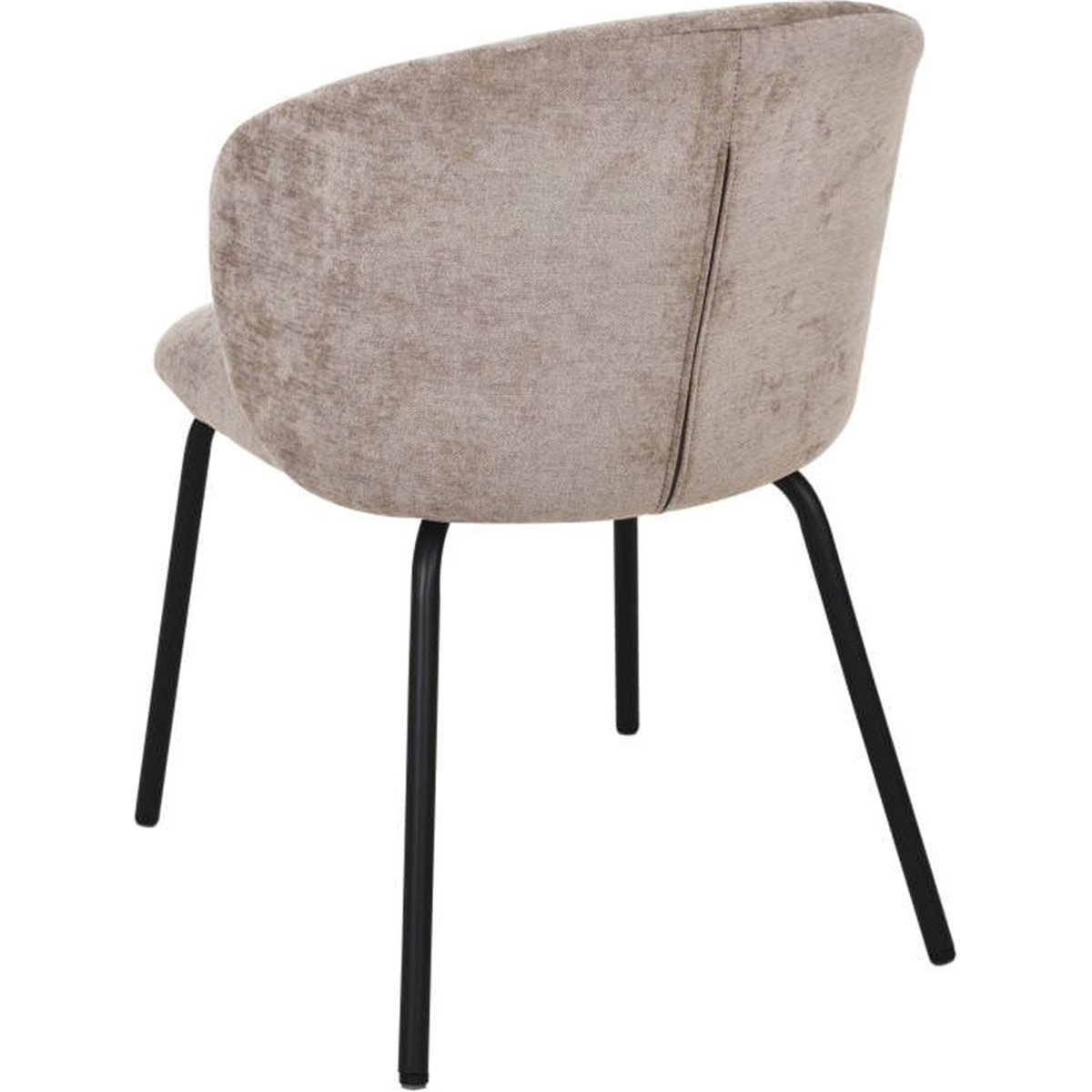 Chaise de salle à manger en tissu marron et noir, RECOLLECTION