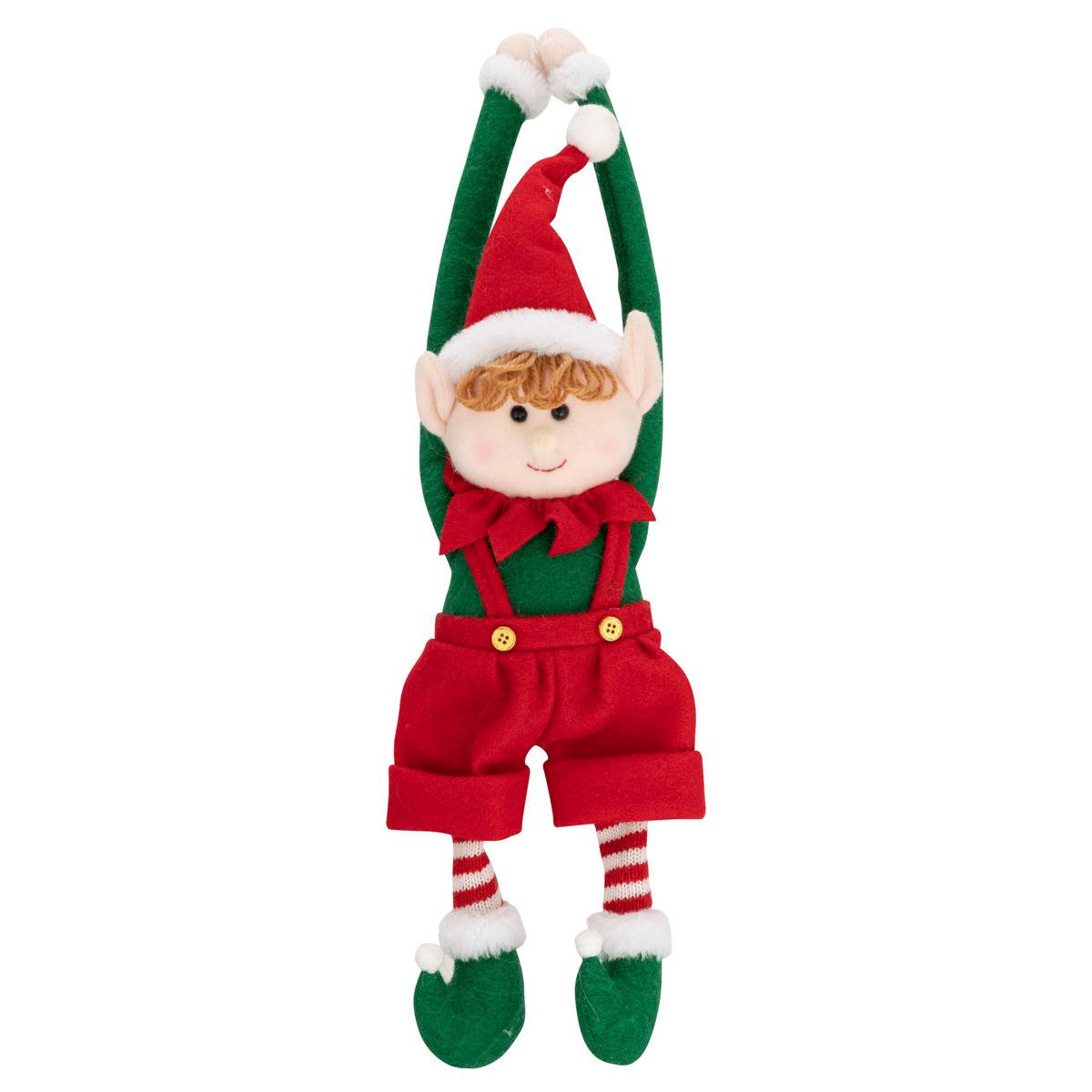 Personnage Lutin à accrocher 46cm red, ATMOSPHERA