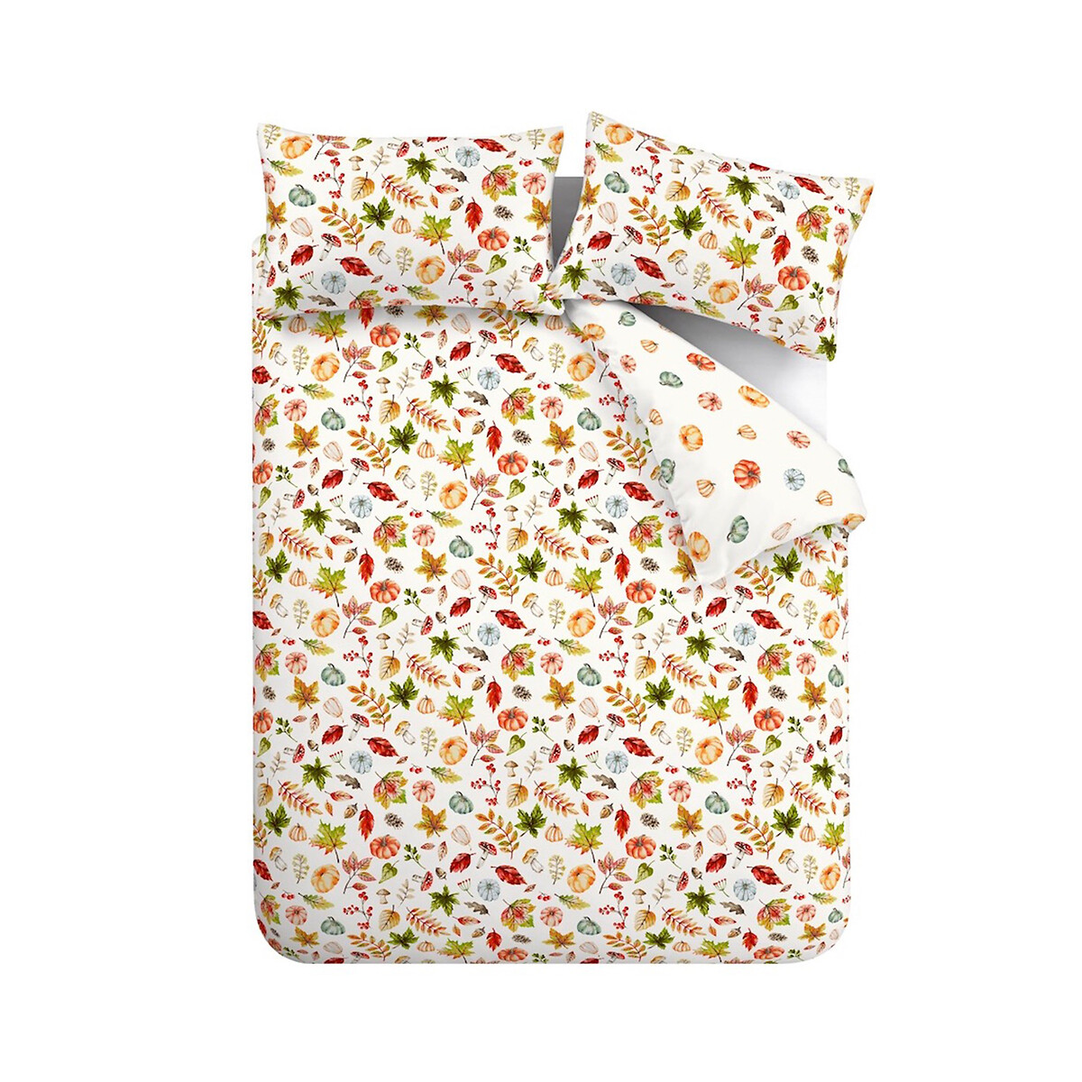 Autumn Pumpkins Duvet Cover and Pillowcase Set orange, CATHERINE LANSFIELD