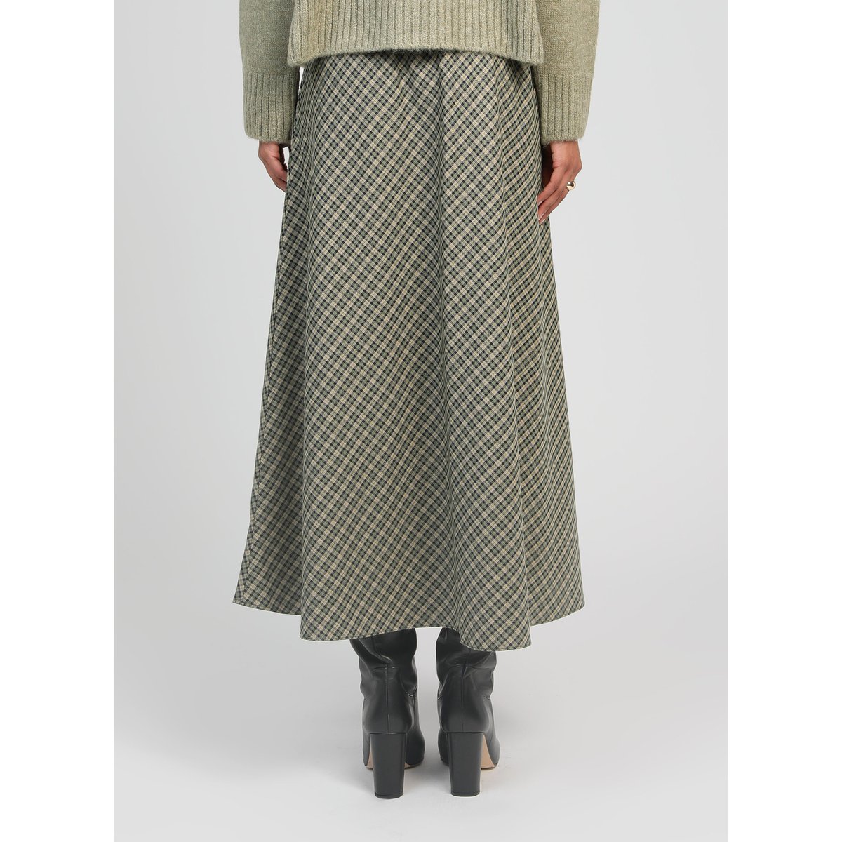 Jupe Midi JALINE vert, AN'GE