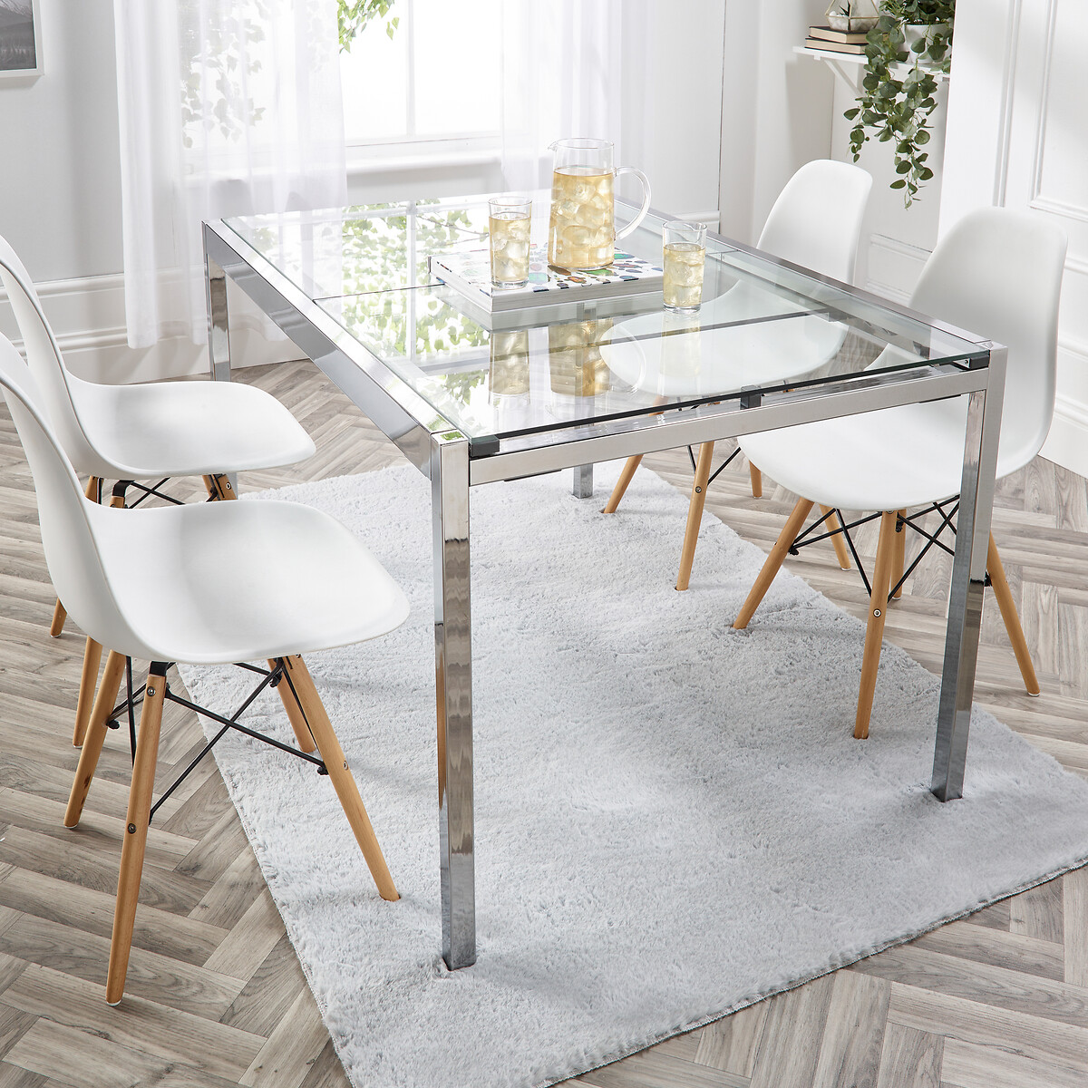 Faux Fur Machine Washable Rug grey, SO'HOME