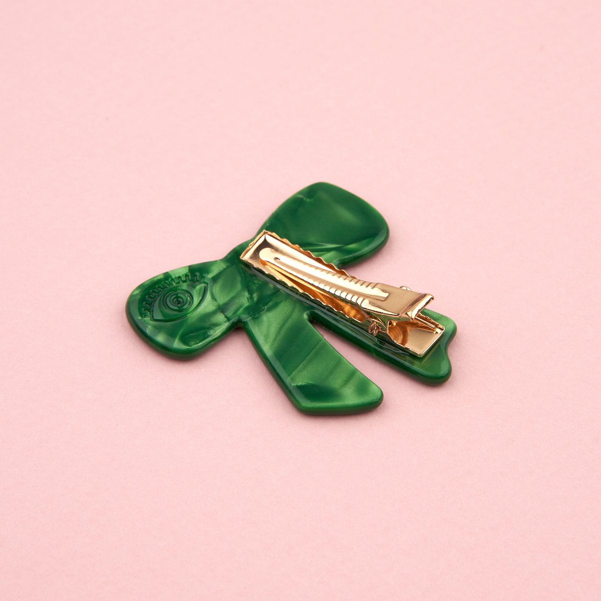 Barrette NŒUD VERT vert, COUCOU SUZETTE