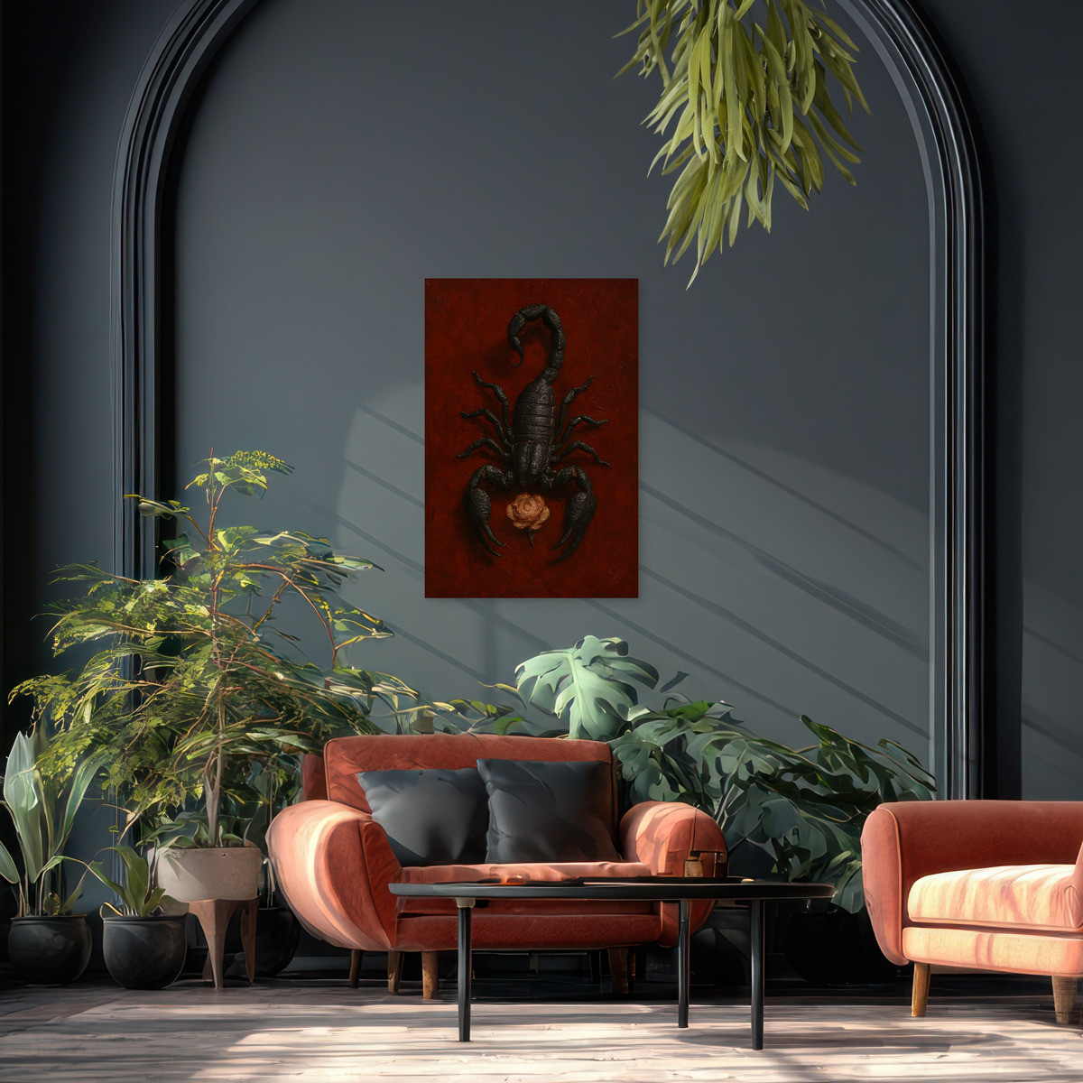 Tableau Sur Toile Scorpion Graphique ANIMAUX tableaux sur toile-rouge, CEANOTHE