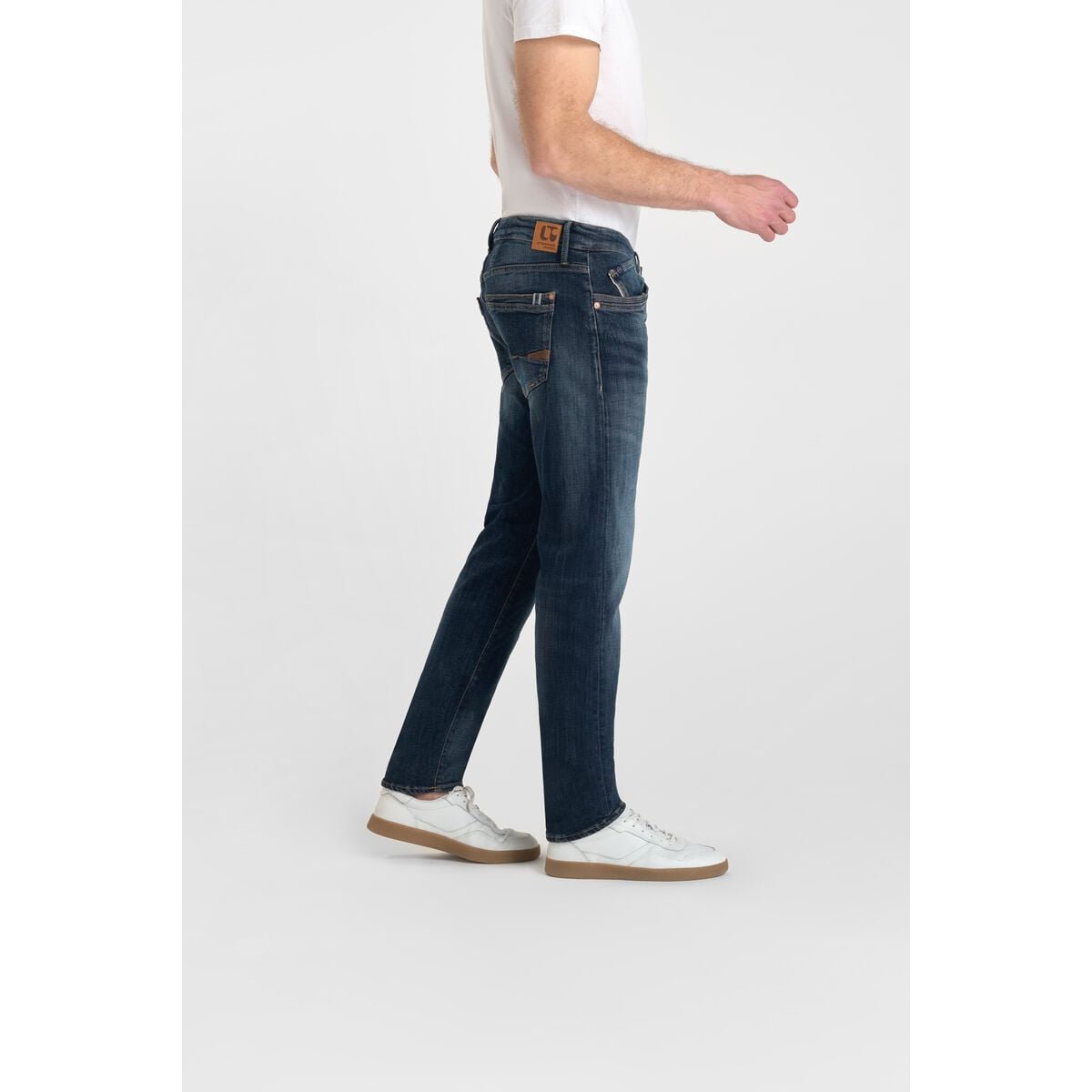 Jeans slim stretch 700/11, longueur 34 blue black, LE TEMPS DES CERISES