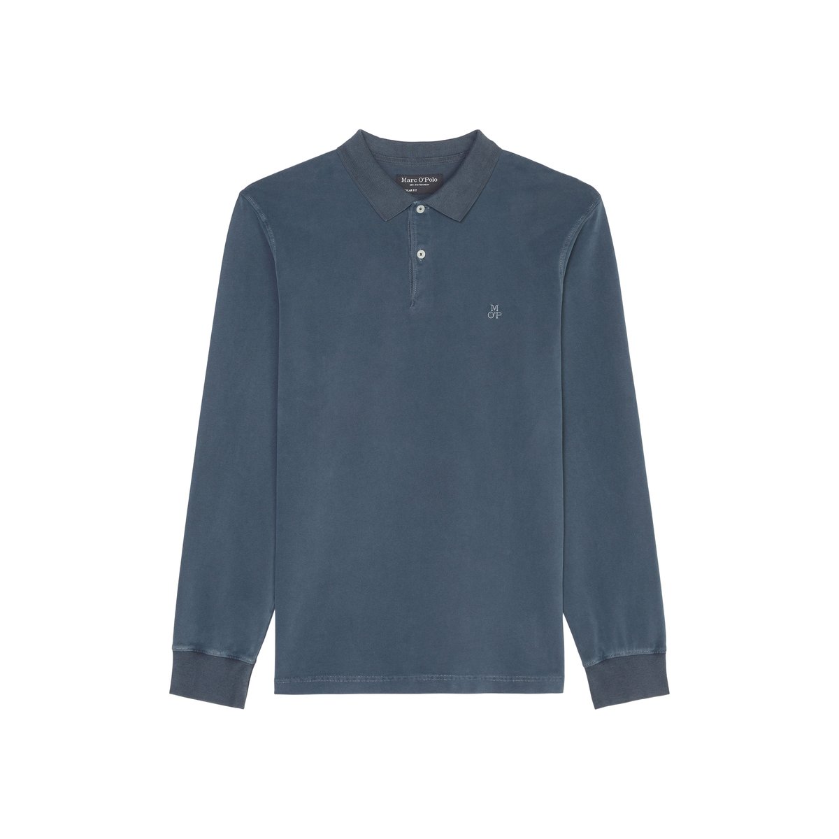 Polo en jersey régulier en pur coton biologique bleu, MARC O'POLO
