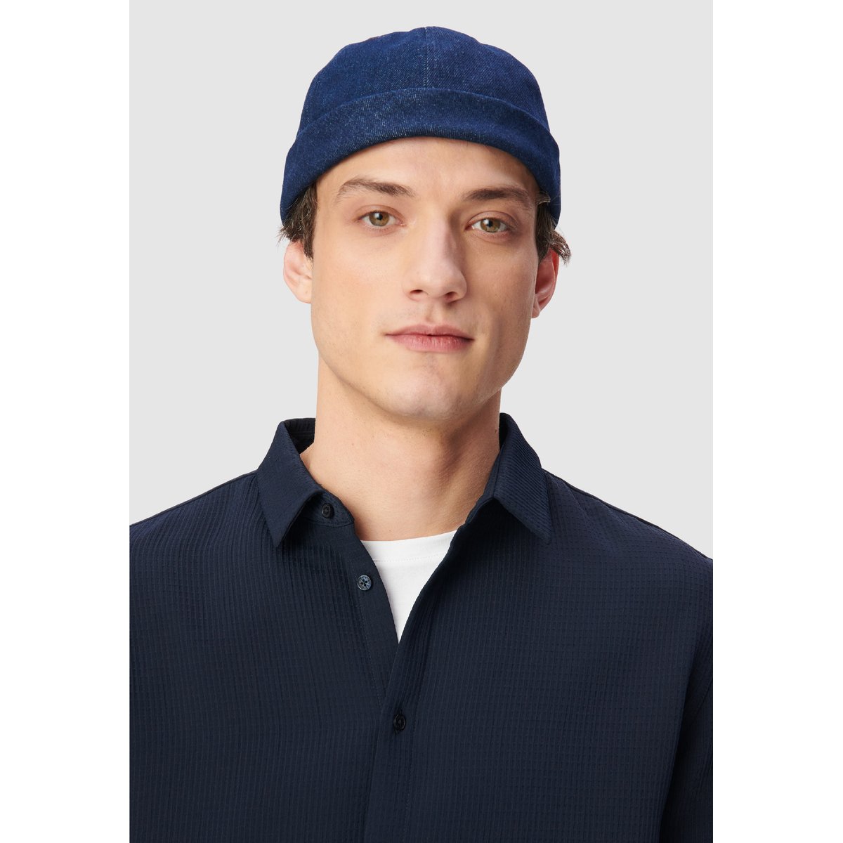 Chemise slim seersucker DRY FAST bleu marine, IKKS