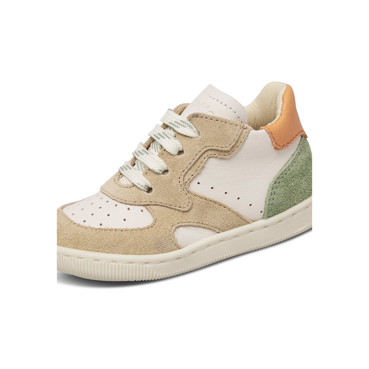 Baskets en cuir et en daim VEPER blanc-beige-, FALCOTTO