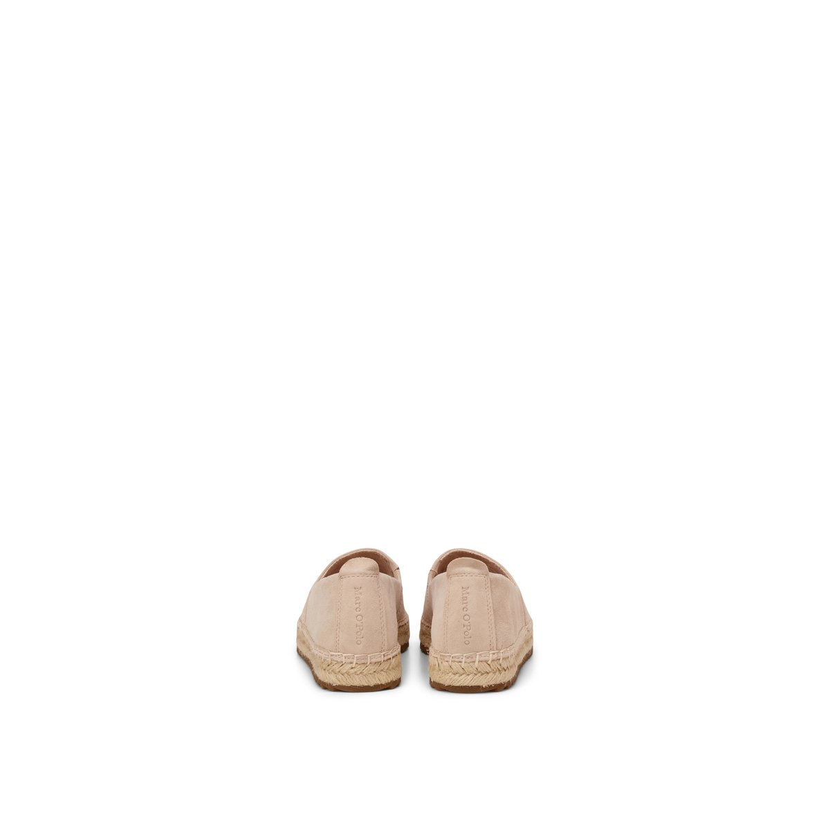 Sandale à espadrille modèle Gem en cuir de chèvre velouté beige, MARC O'POLO