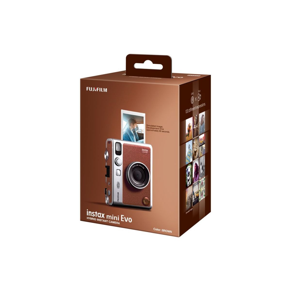 Appareil photo Instantané Instax Mini EVO Brown couleur unique, FUJIFILM