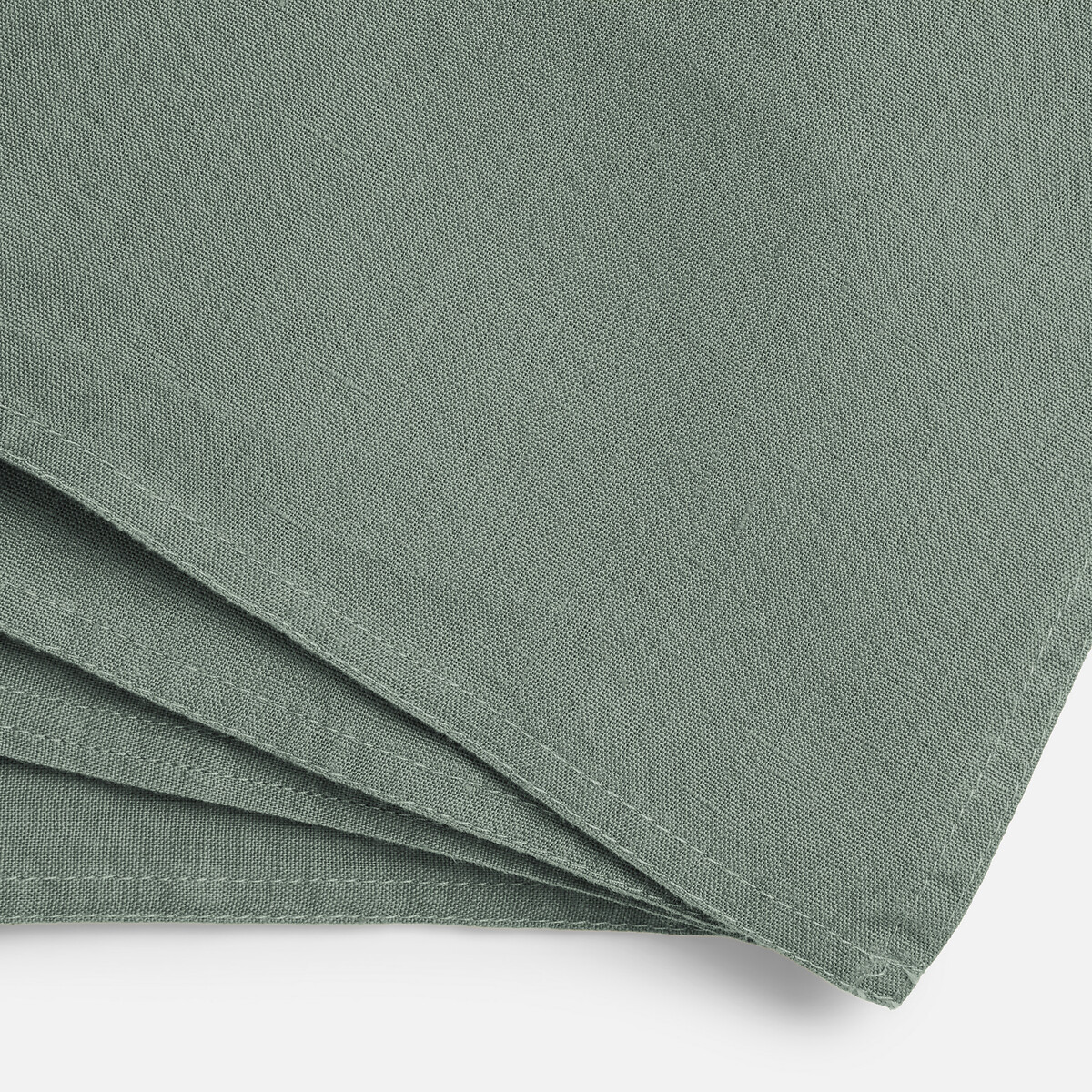 Set of 4 Victorine Best Quality Linen Napkins grey-green, LA REDOUTE INTERIEURS