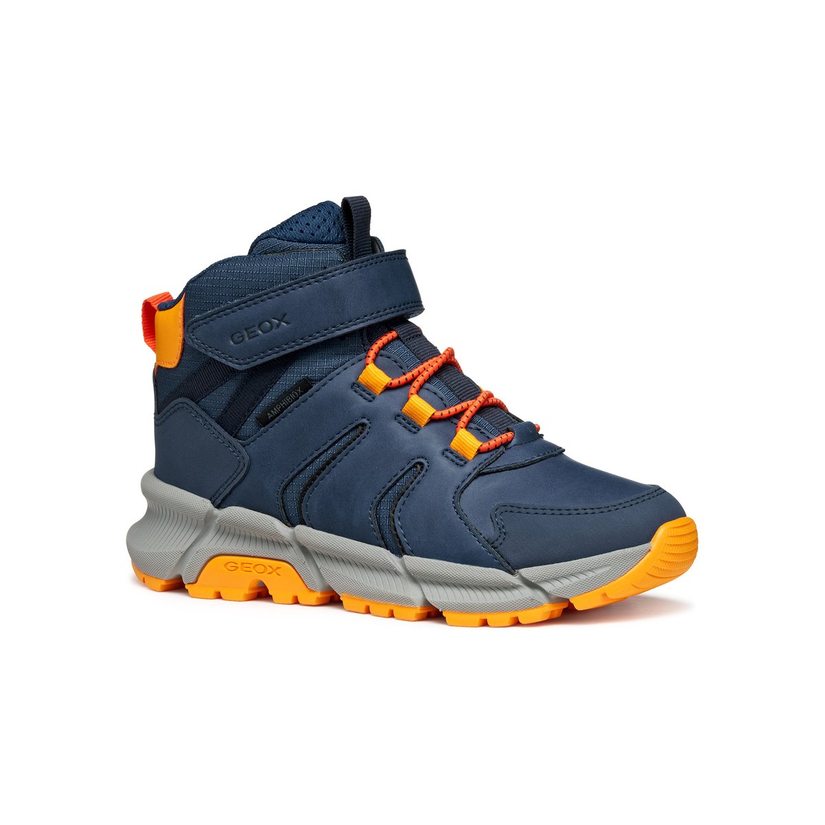 Baskets montantes Flexyper Plus bleu ciel/orange, GEOX