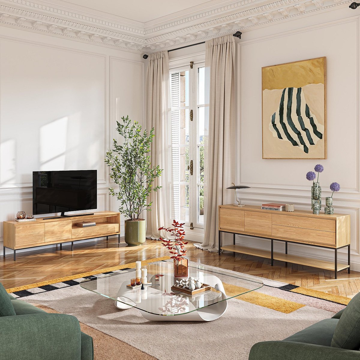 Buffet FLAVIE naturel clair, HABITAT