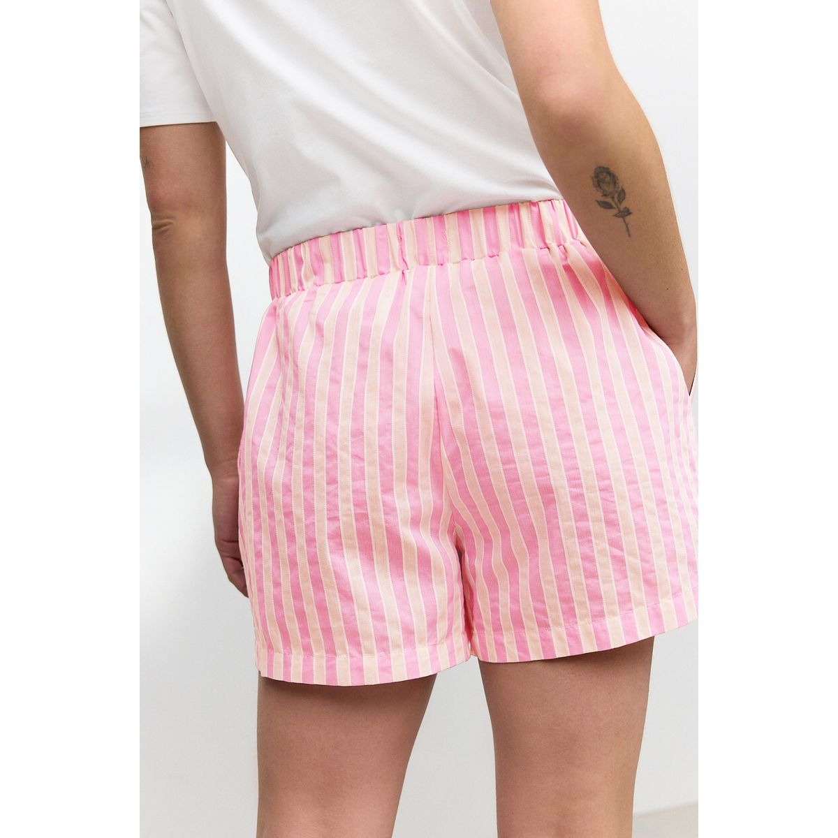 Short à enfiler maternité rose à rayures, NEXT