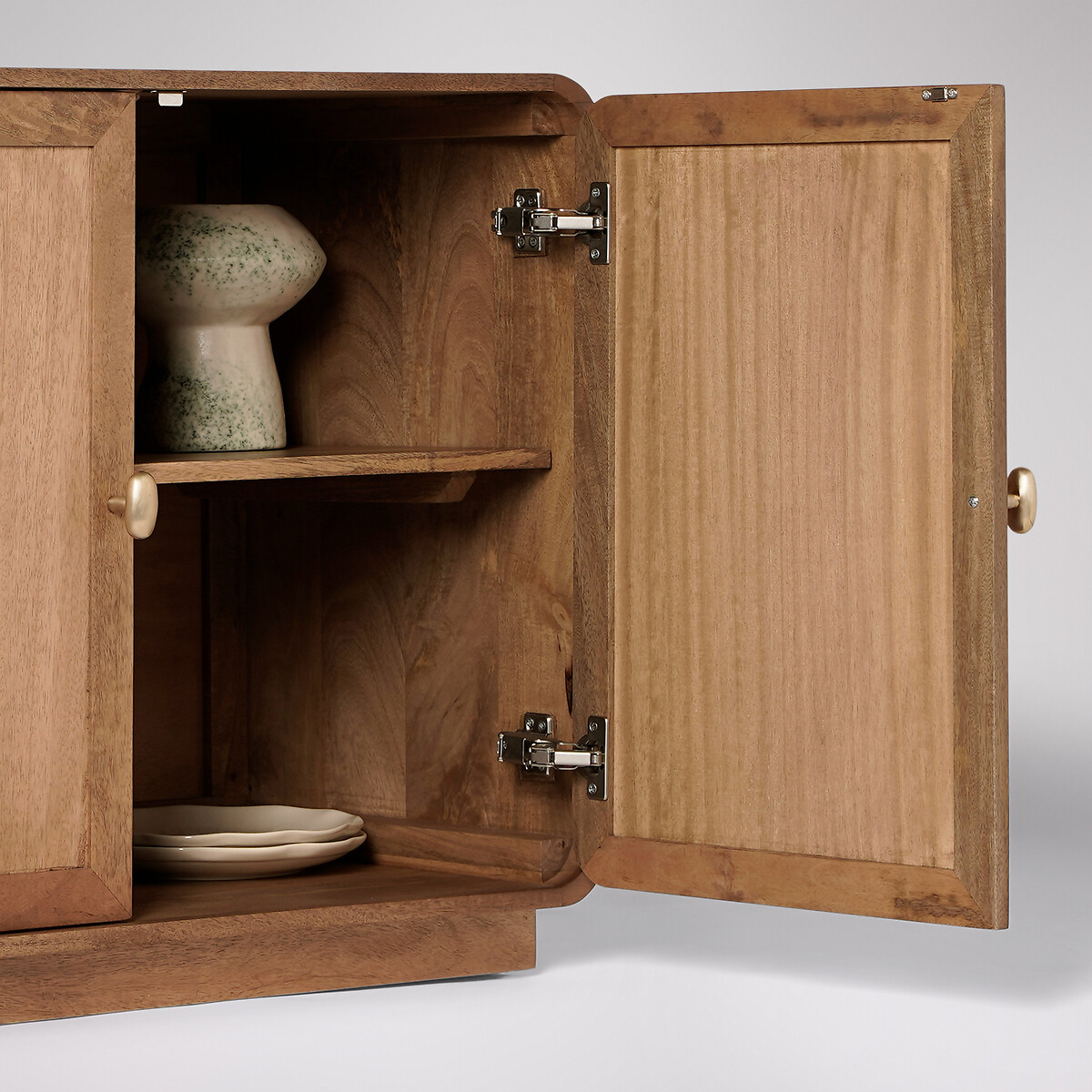 Halston Mango Wood 4 Door Sideboard light wood, SWOON