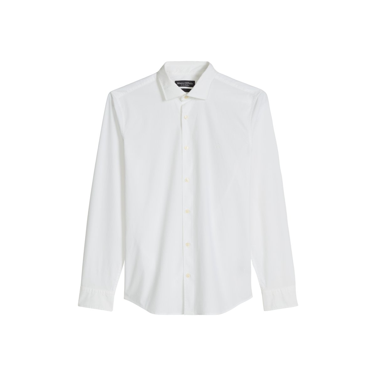 Chemise shaped en popeline stretch blanc, MARC O'POLO