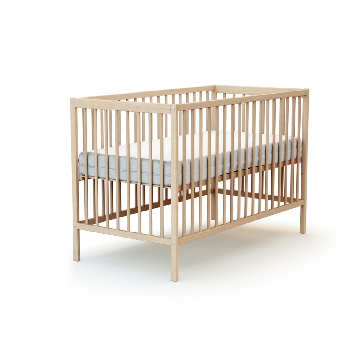 Lit bébé en bois SONA beige, JURABABY